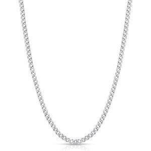 Fiusem 3.5mm width-steel 20 inches Cuban Link Chains for Men